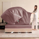 Axyaa Mulberry Silk Flat Bed Sheet – Ultra Soft Luxury Top Sheets Bed Linen