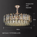 Luxury Clear Gray Crystal Ceiling Pendant Lamp by Axyaa