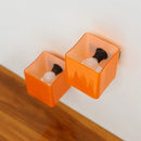 Nordic Style Orange Glass Square Wall Lamp for Living Room, Bedroom, Hallway by Axya