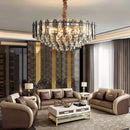 Luxury Clear Gray Crystal Ceiling Pendant Lamp by Axyaa
