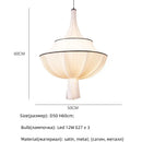 Axyaa French Creamy E27 Chandelier Nordic Art Decor Lampara