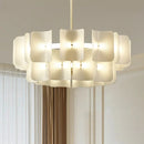 Axyaa LED Chandelier: Luxe Fingerprint Design for Living Room, Bedroom, Villa & Hotel Lobby