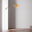 Axyaa Glass Lampshade Adjustable Floor Lamp for Modern Bauhaus Living Room