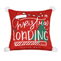 Axyaa Nordic Red Velvet Christmas Pillowcase 45x45 - Letter Printed Sofa Cushion Cover