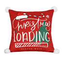 Axyaa Nordic Red Velvet Christmas Pillowcase 45x45 - Letter Printed Sofa Cushion Cover