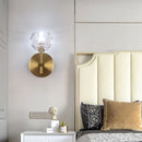 Axyaa Nordic Crystal Ball Wall Lamp for Bedroom LED Lighting & Christmas Decor