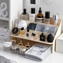 Axyaa Acrylic Makeup Organizer: Large Capacity Cosmetic Storage Box for Brushes, Lipstick & Skincare