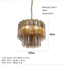 Axyaa Smokey Gray Glass Hanging Chandeliers for Dining Living Room Loft Bedroom