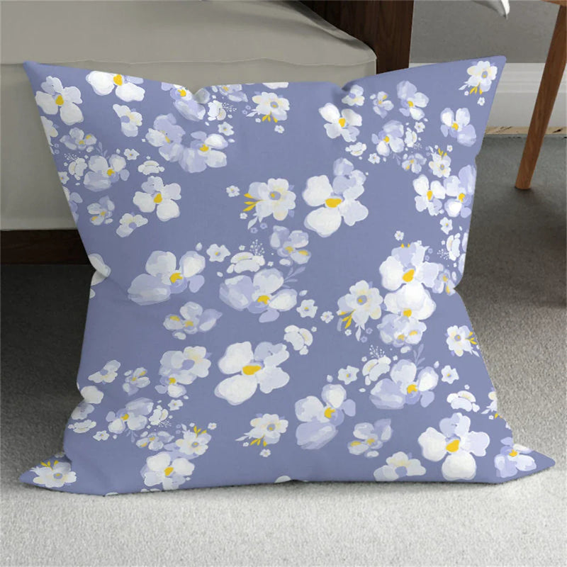 Axyaa Small Daisy Leaves Cushion Cover - Home Decor Pillowcases