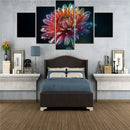 Chrysanthemum Flowers Art Poster Print for Living Room by Axyaa