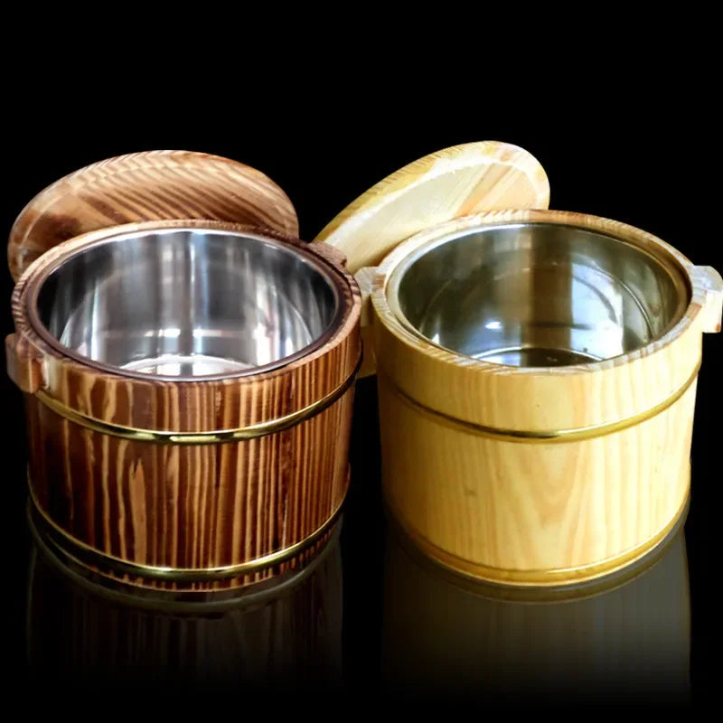 Axya Wooden Beer Barrels Decorative Props Hostels Decoration Rice Bucket Thermos Tableware