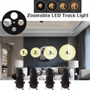 Axyaa RGB LED Track Lights with Adjustable Focus, Stage Zoom, and Logo Projector