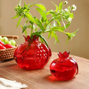 Axyaa Clear Glass Pomegranate Vase for Home Wedding Party Table Decor