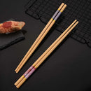 Axyaa Bamboo Sushi Chopsticks Set - Non-slip Retro Style Tableware