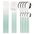 Axyaa 16-Piece Stainless Steel Cutlery Set Dinnerware Flatware Kitchen Tableware