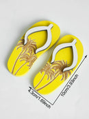 Boho Wood Palm Tree Flip-Flop by Axyaa: Tropical Style Desktop Ornament for Summer Display