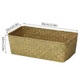 Axyaa Wicker Storage Basket Picnic Laundry Organizer Fruit Seaweed Box