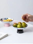 Axyaa High Foot Pastry Plate - Elegant Tea & Fruit Plate for Home
