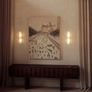 Axyaa Art Deco Marble LED Wall Lamp for Home and Restaurant Lighting