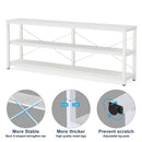 Axyaa 71" Sofa Tables with 3 Tiers Storage Shelves