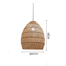 Axyaa Rattan Pendant Lamp - Handmade Woven Chandelier for Home and Hospitality Lighting