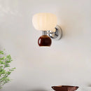 Axyaa Nordic Pumpkin Wall Sconce Light: Modern Soft Style Bedroom Decor Luxe