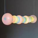 Axya Colored Glass Candy Pendant Lights Chandelier for Living Room, Children's Room, and Dining Room
