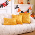 Axyaa Gilded Pumpkin Halloween Pillowcase Set - Orange Festival Decor - Soft Throw Cushion Cover