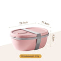 Axyaa Two-Compartment Portable Lunch Box with Detachable Salad Cup.