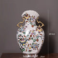 Axyaa Jingdezhen Ceramic Vase Ornaments, European American Style Home Decor, Flower Arrangement