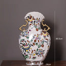 Axyaa Jingdezhen Ceramic Vase Ornaments, European American Style Home Decor, Flower Arrangement