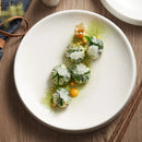 Axya Ceramic Dinner Plate Set - Specialty Round Sushi & Steak Trays