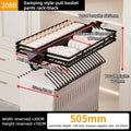 Axyaa Telescopic Pants Rack: Bedroom Wardrobe Slide Rails Trouser Hanging Shelves
