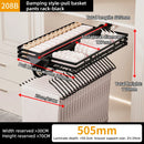 Axyaa Telescopic Pants Rack: Bedroom Wardrobe Slide Rails Trouser Hanging Shelves