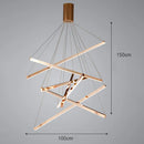 Axyaa Stainless Steel Ceiling Chandelier LED Pendant Light for Nordic Home Decor