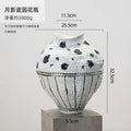 Axyaa Ceramic Graffiti Vase Handcrafted Home Decor Floral Arrangement Bottle