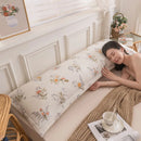 Axyaa Double Long Pillowcase Set of 2, 48x150 Size, Cotton Linen Blend