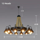 Axyaa Industrial Loft Iron Chandelier for Coffee Shop Restaurant Club Lighting