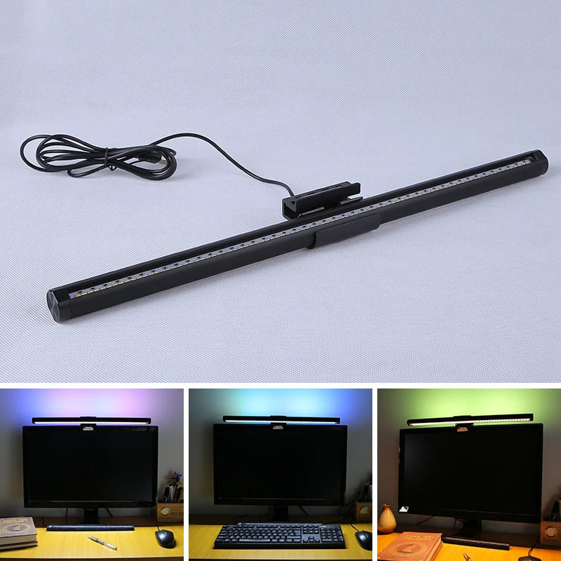 Axyaa RGB LED Monitor Hanging Light Bar for Computer Desk Lamps