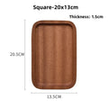 Axyaa Wooden Fruit Dessert Plate Tray Tableware Oval Round Square Toast Shape
