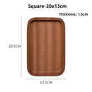 Axyaa Wooden Fruit Dessert Plate Tray Tableware Oval Round Square Toast Shape