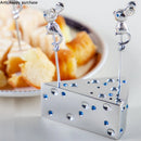Axya Stainless Steel Fruit Fork Set & Cheese Base Organizer - Decorative Tableware