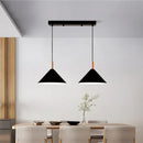 Axyaa Modern Art Iron Wood Pendant Lamp for Bedroom and Dining Room