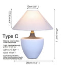 Axyaa Nordic Ceramic Table Lamp Modern Art LED Desk Light
