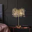 Axyaa Nordic Luxury Crystal LED Floor Lamp for Living Room, Bedroom & Sofa