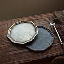 Axya Hand-Carved Wrought Iron Storage Tray for Home Decor and Photography Props
