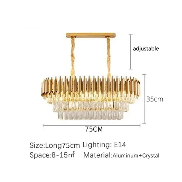 Luxury Crystal Chandelier for Modern Living Room, Bedroom, and Dining Room by Axyaa