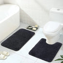 Axyaa Soft Plush Bathroom Mats Set: Shaggy, Absorbent, Non-Slip - 2Pcs