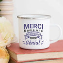 Axyaa Personalized Teacher Mug - Merci Maitresse Enamel Coffee Cup