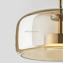 Axyaa Nordic Amber Glass Ceiling Chandelier Pendant Light for Living Room Bedroom Kitchen
